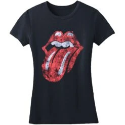 Distressed Tongue Logo Juniors Tee Junior Top