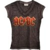 AC/DC Red Name Sleeveless Junior Tee Junior Top