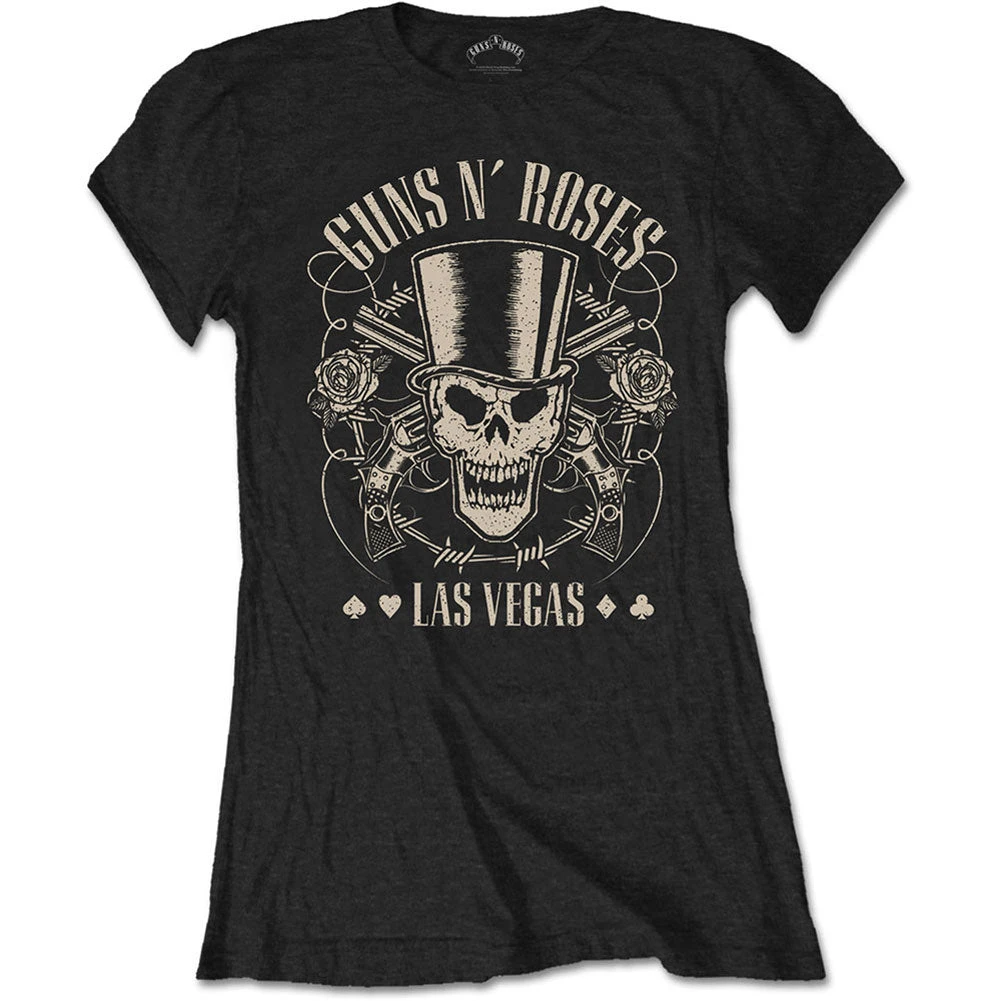 Top Hat, Skull & Pistols Las Vegas Ladies T-Shirt Junior Top 1 Top Hat, Skull & Pistols Las Vegas Ladies T-Shirt Junior Top