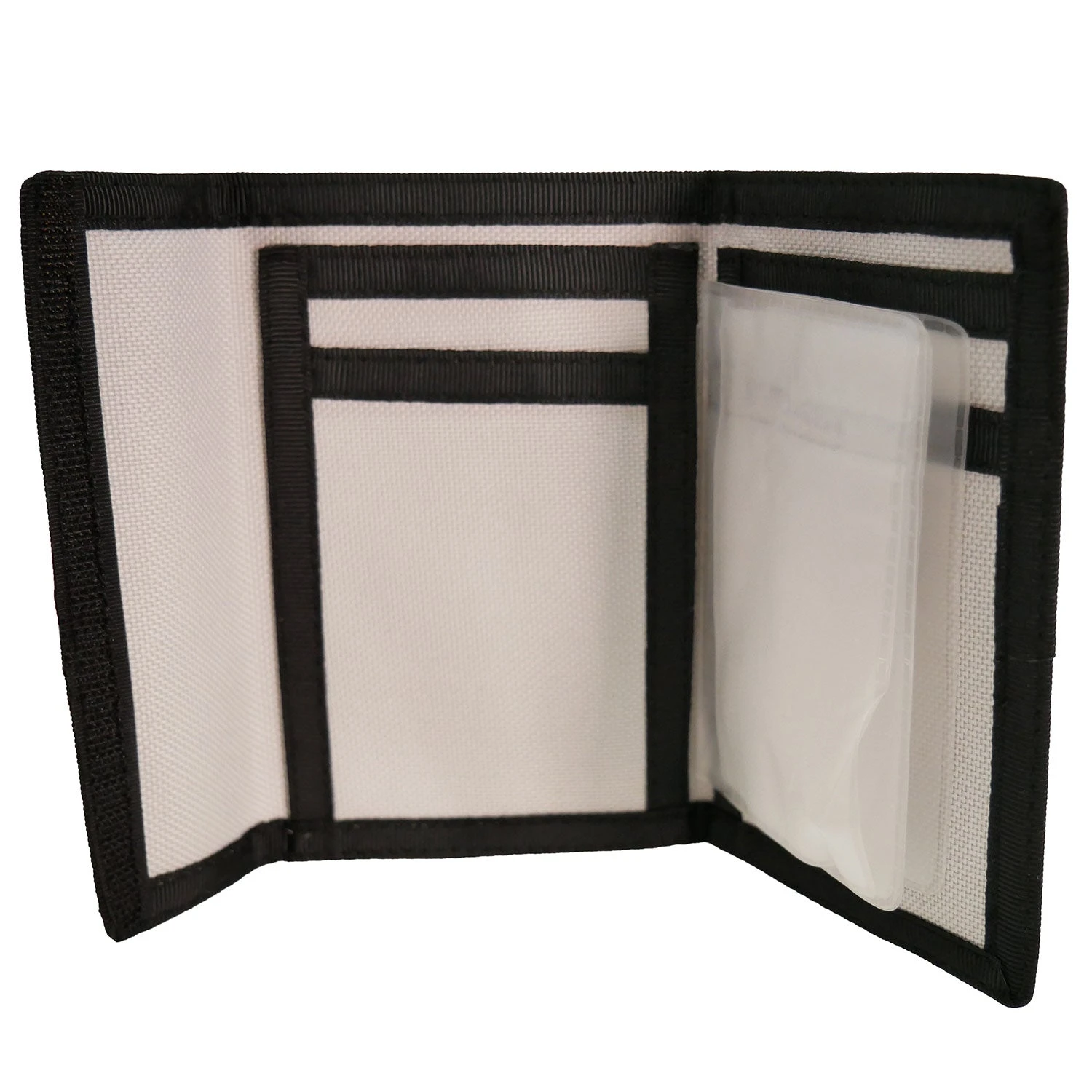 Checkered Print Canvas 8 Pocket Wallet Tri-Fold Wallet 2 Checkered Print Canvas 8 Pocket Wallet Tri-Fold Wallet - Image 2