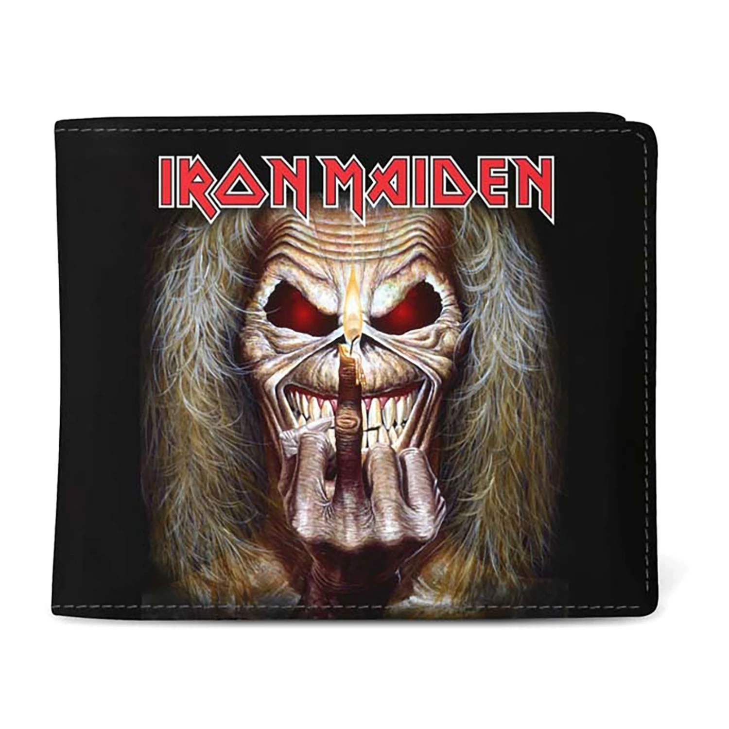 Iron Maiden Middle Finger Premium Wallet Bi-Fold Wallet 1 Iron Maiden Middle Finger Premium Wallet Bi-Fold Wallet