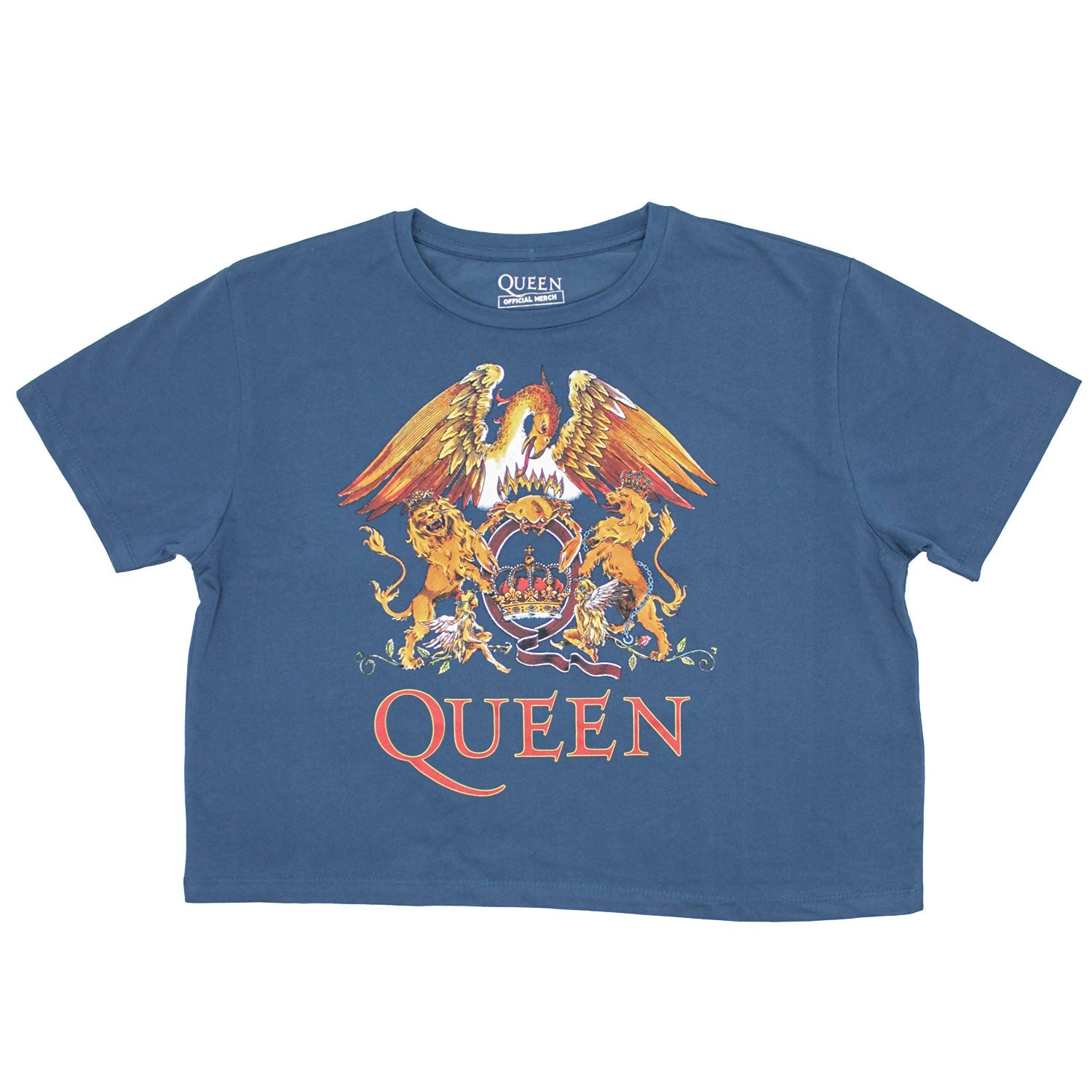 Queen Classic Crest Ladies Crop Top Junior Top 1 Queen Classic Crest Ladies Crop Top Junior Top