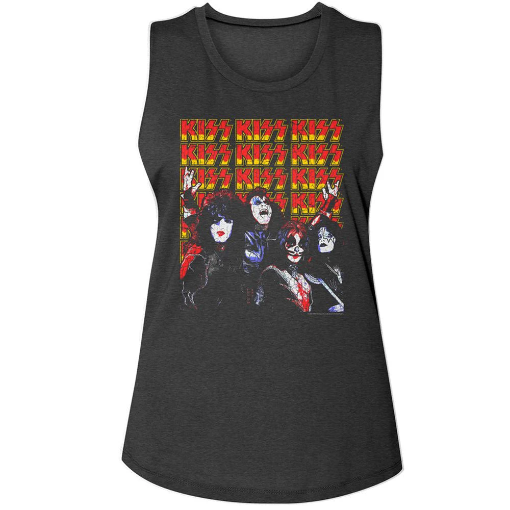 KISS Lots Of Logos Womens Tank 1 KISS Lots Of Logos Womens Tank