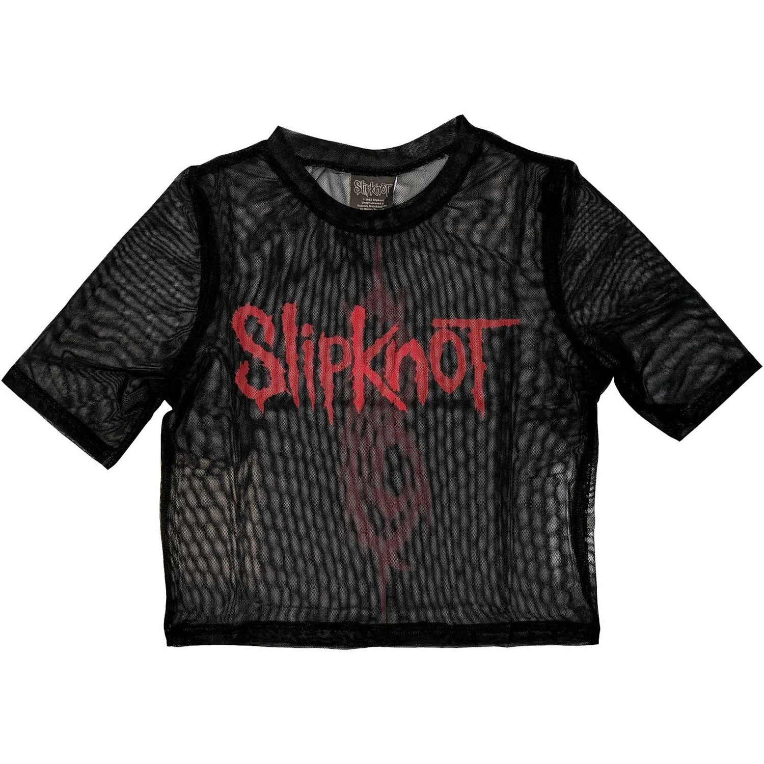 Slipknot Logo (Back Print) Ladies Mesh Crop Top Junior Top 1 Slipknot Logo (Back Print) Ladies Mesh Crop Top Junior Top