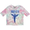 Nirvana Angelic Blue Mono Ladies Mesh Crop Top Junior Top